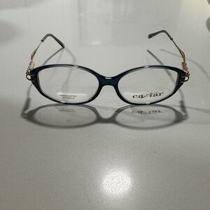 Caviar Women's Blue and Gold Glasses